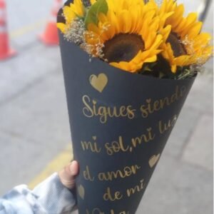 RAMO 4 GIRASOLES + FRASE $21.000_