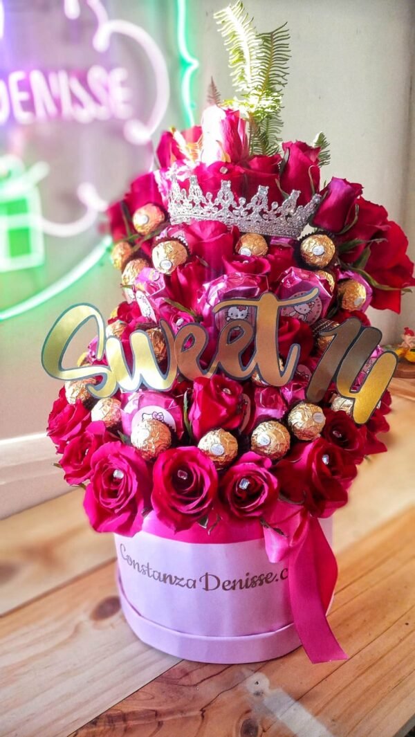 41- CAJA 50 ROSAS + CORONA $190.000_